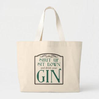 Grand Tote Bag Arrêtez-vous, asseyez-vous et buvez votre jeton