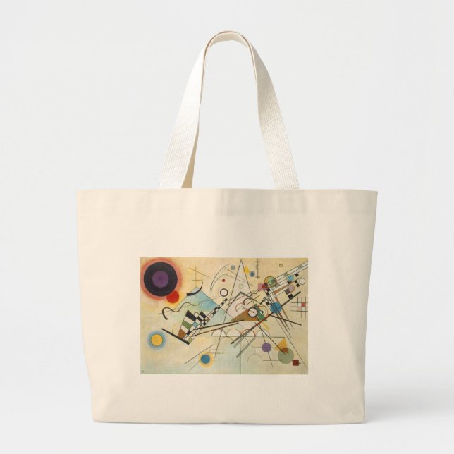 Grand Tote Bag Art abstrait de Kandinsky (Devant)