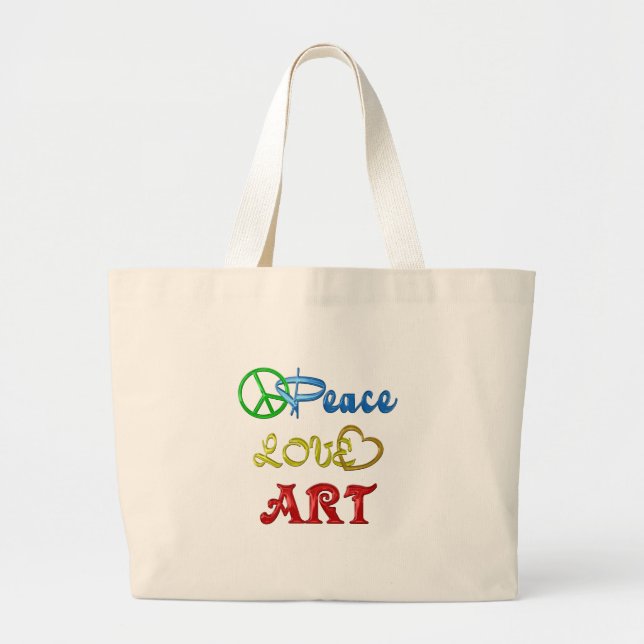 GRAND TOTE BAG ART D'AMOUR DE PAIX (Devant)