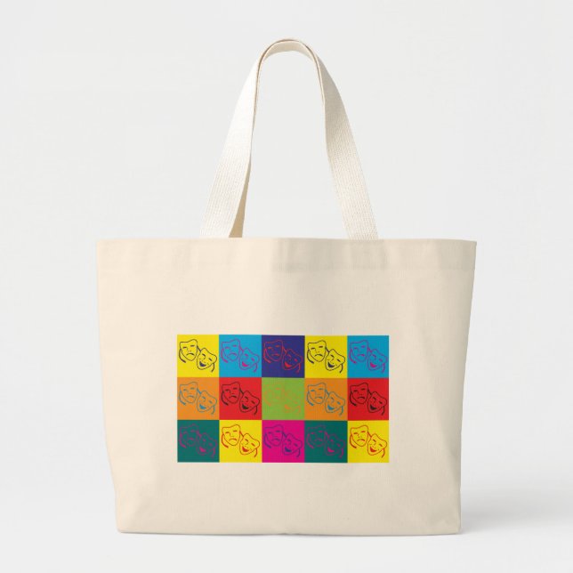 Grand Tote Bag Art de bruit de drame (Devant)