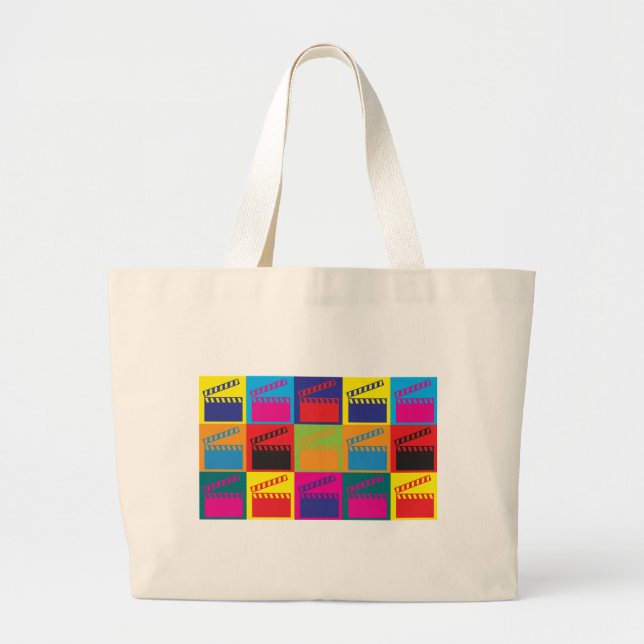 Grand Tote Bag Art de bruit de films (Devant)
