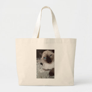 Grand Tote Bag Art de famille d'ami d'animal de compagnie de