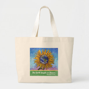 Grand Tote Bag Art de la Terre de tournesol