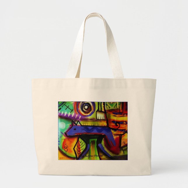 Grand Tote Bag Art d'original de concepteur (Devant)