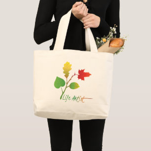 Grand Tote Bag Art, Faire de la vie de l'art : Artiste de la vie,