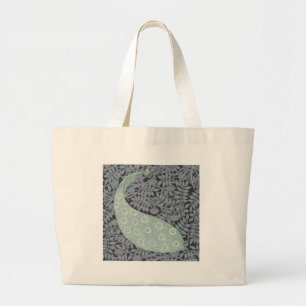 Grand Tote Bag Art Nouveau Peacock Classic Vintage Bird