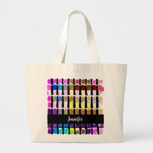 Grand Tote Bag Artiste de palette de couleurs d'aquarelles modern