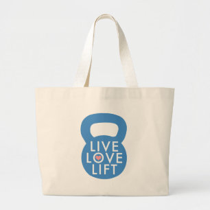 Grand Tote Bag Ascenseur vivant d'amour de bleu "! "