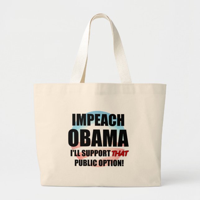 Grand Tote Bag Attaquez Obama (Devant)