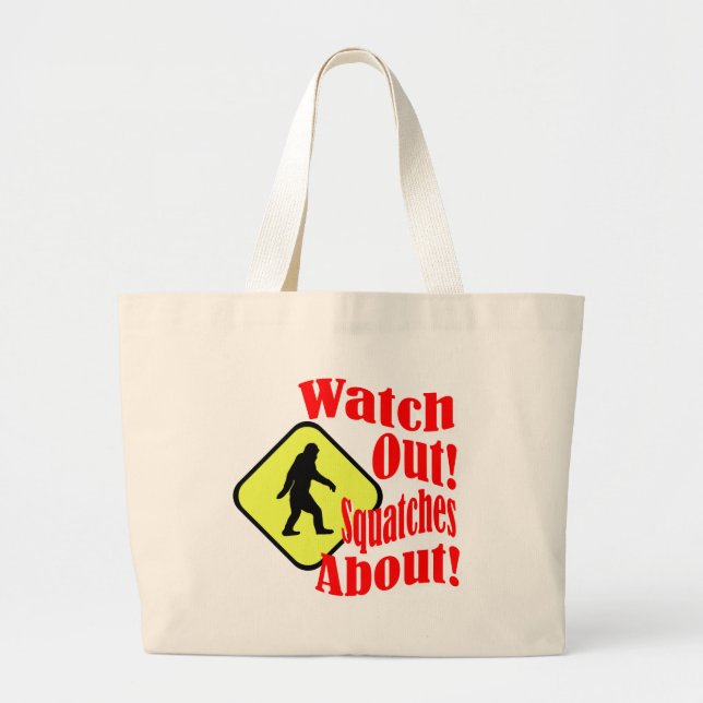 Grand Tote Bag Attention ! Des squatches ! (Devant)