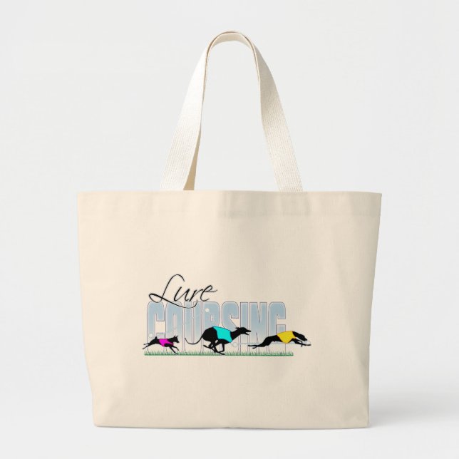 Grand Tote Bag Attrait chassant des chiens (Devant)