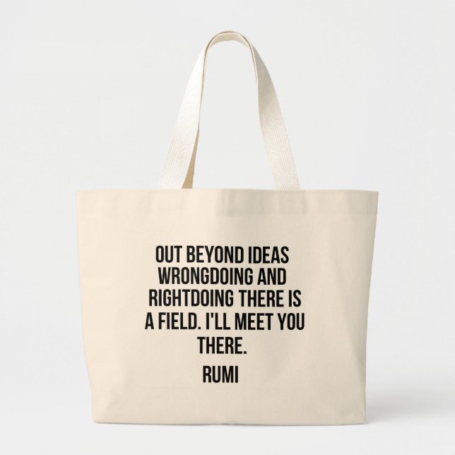 Grand Tote Bag Au delà des idées… Rumi (Devant)