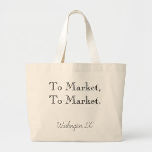Grand Tote Bag "Au marché, au marché "