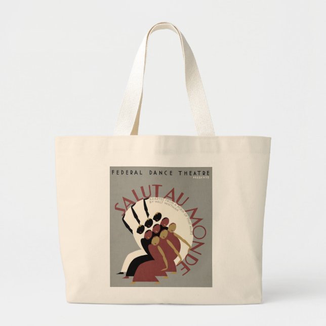 Grand Tote Bag Au Monde de Salut (Devant)