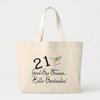 Grand Tote Bag Au revoir barman du videur 21 bonjour