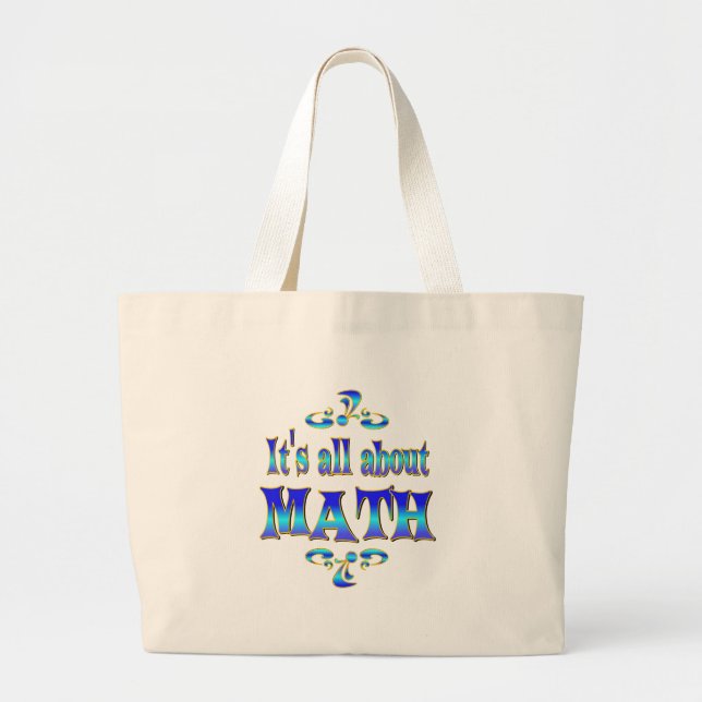 GRAND TOTE BAG AU SUJET DES MATHS (Devant)