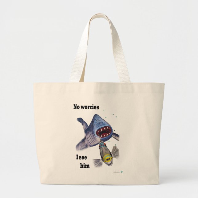 Grand Tote Bag Aucunes inquiétudes je le vois (Devant)