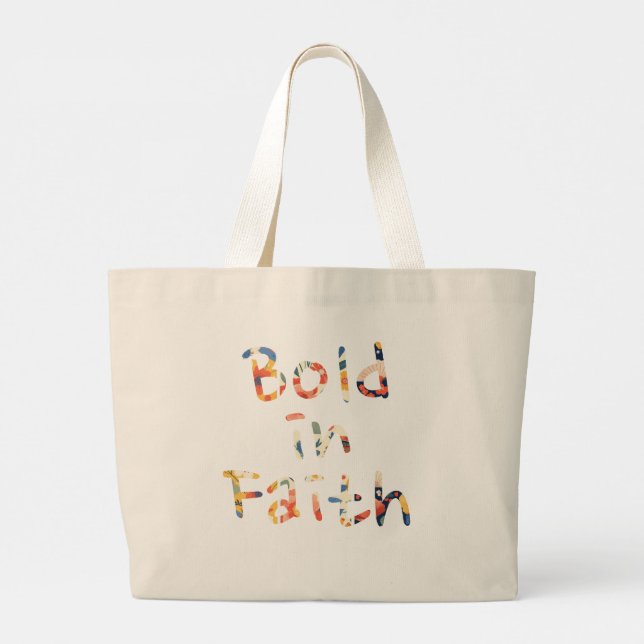 Grand Tote Bag Audace Dans La Foi (Dos)