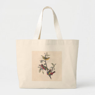 Grand Tote Bag Audubon Peint Bunting Bird Wildlife