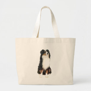 Grand Tote Bag Australian Shepherd (A) - Trois Couleurs