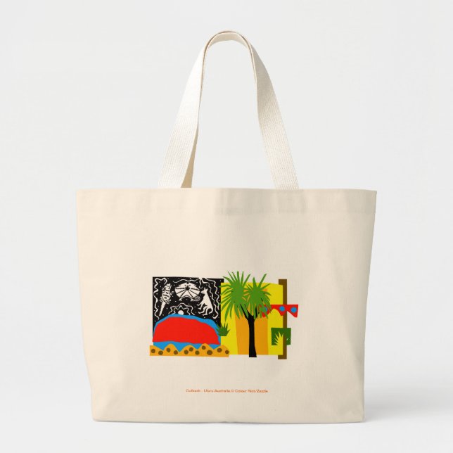 Grand Tote Bag Australie ULURU - Outback - désert - (Devant)