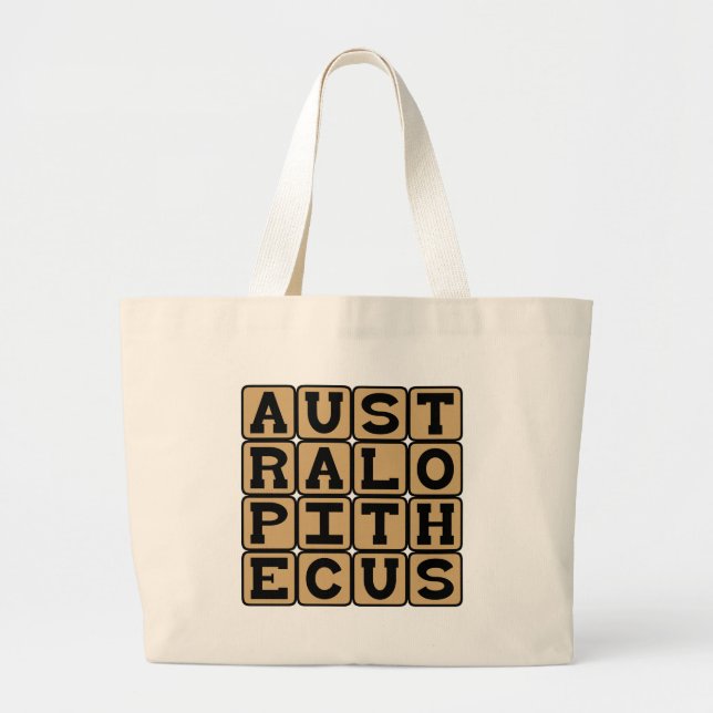 Grand Tote Bag Australopithecus, Genre éteint d'hominidés (Devant)