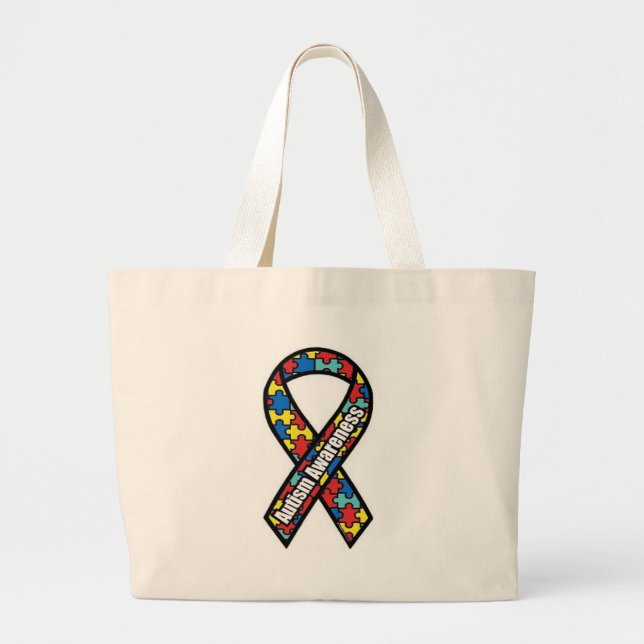 Grand Tote Bag Autisme Ribbon_bag (Devant)