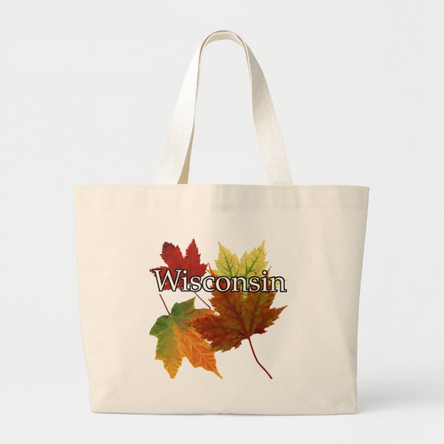 GRAND TOTE BAG AUTOMNE QUITTE À WISCONSIN (Devant)
