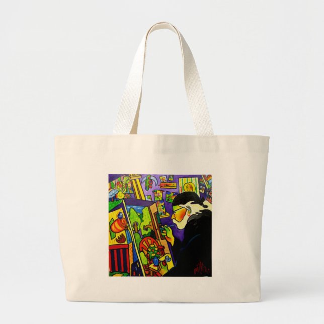 Grand Tote Bag Autoportrait de PILIERO (Devant)