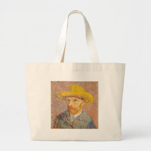Grand Tote Bag Autoportrait impressionniste de Vincent Van Gogh p