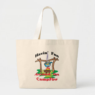 Grand Tote Bag Autour du feu de camp