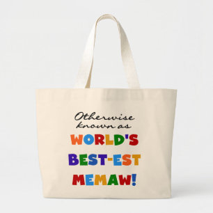 Grand Tote Bag Autrement connu comme Meilleur-est Memaw du monde