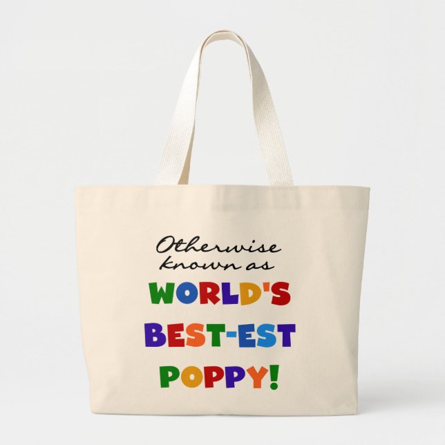 Grand Tote Bag Autres Meilleurs Tshirts et cadeaux Poppy (Devant)