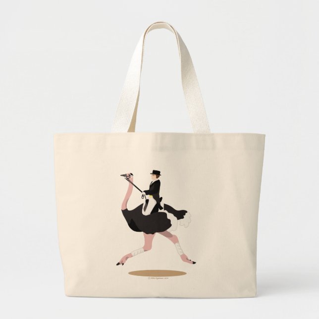 Grand Tote Bag Autruche de dressage (Devant)
