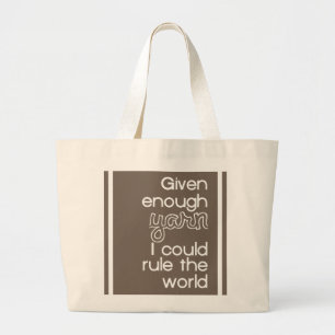 Grand Tote Bag Avec Assez De Fer, Je Pourrais Diriger Le Monde