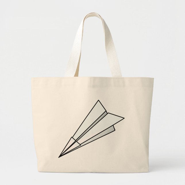 Grand Tote Bag Avion de papier (Devant)