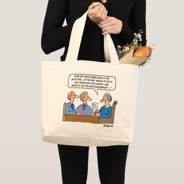 Grand Tote Bag Avocat immobilier ou Juge en formation Funny (Devant (produit))