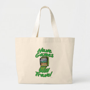 Grand Tote Bag Avoir Jeux Voyagera Amusant Lecteur Motto