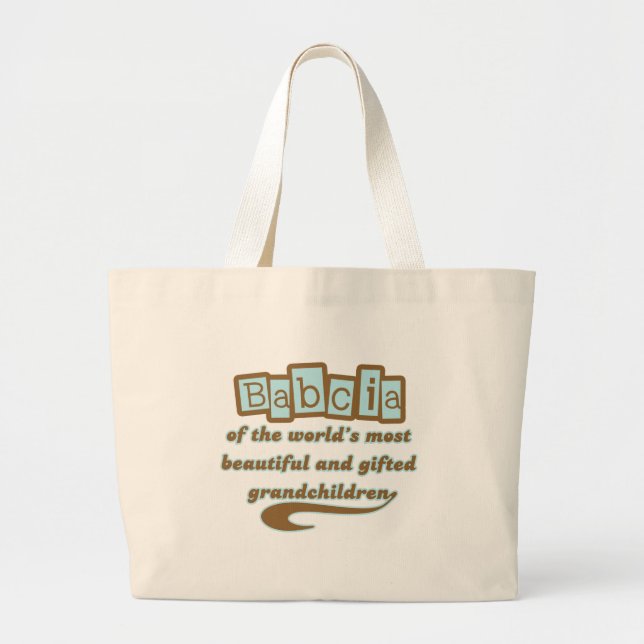 Grand Tote Bag Babcia des petits-enfants doués (Devant)