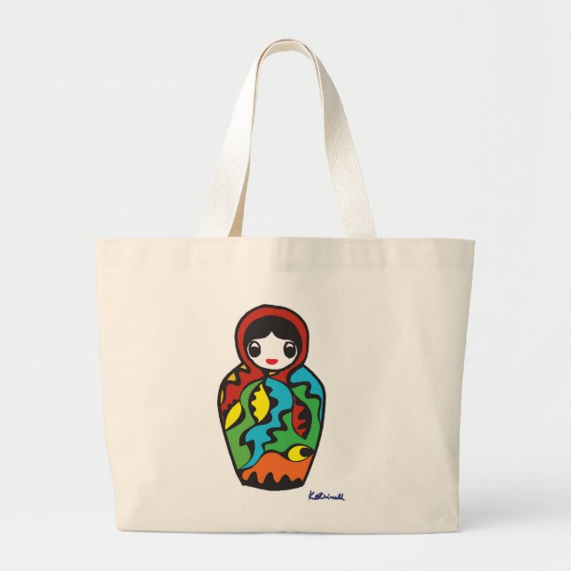 Grand Tote Bag Babushka - Matryoshka (Devant)