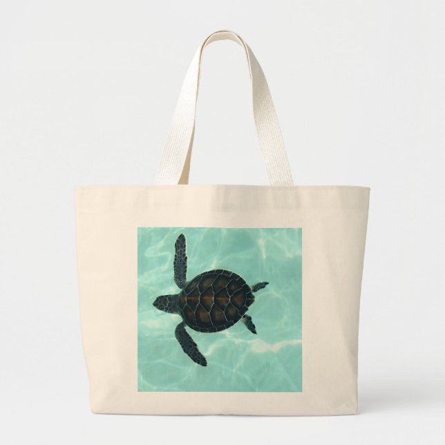 Grand Tote Bag Baby sea Turtle (Devant)