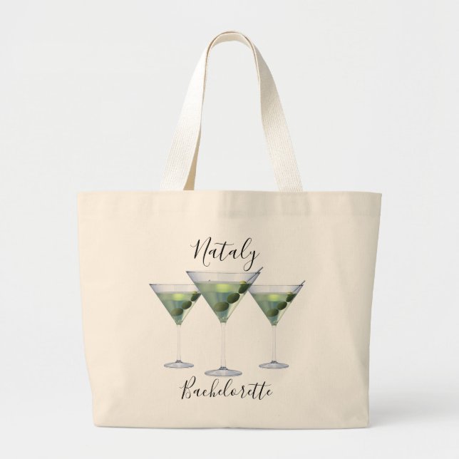 Grand Tote Bag Bachelorette Party martini cocktails (Devant)