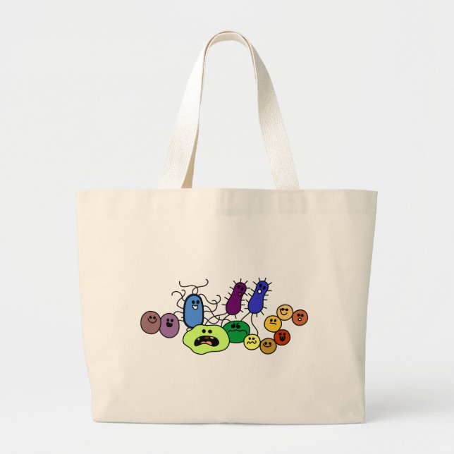 Grand Tote Bag Bactéries (Devant)