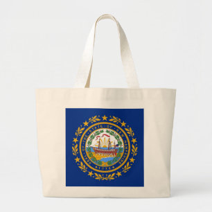 Grand Tote Bag Bag with Flag of New Hampshire State - USA