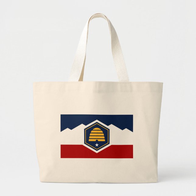 Grand Tote Bag Bag with Flag of Utah, USA (Devant)