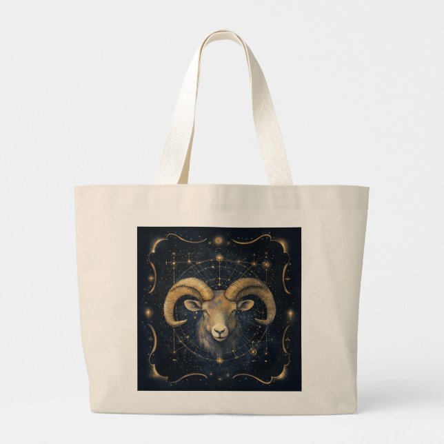 Grand Tote Bag Baies Vibes Zodiac - Budget Fourre-tout (Dos)