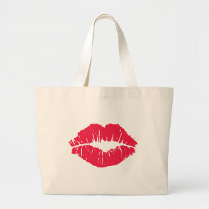 Grand Tote Bag Baiser de rouge à lèvres