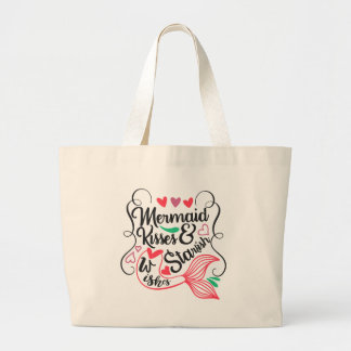 Grand Tote Bag Baisers de sirène voeux d'étoiles de mer