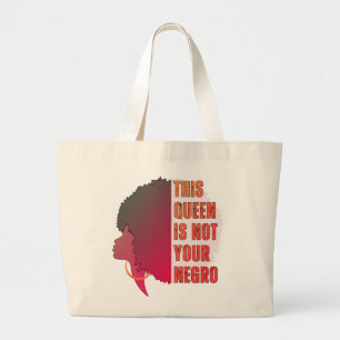 Grand Tote Bag Baldwin CETTE REINE N'EST PAS VOTRE NÉGRO Afro