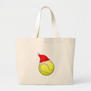 Grand Tote Bag Balle de tennis (casquette de Père Noël)